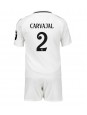 Real Madrid Daniel Carvajal #2 Hjemmedraktsett Barn 2024-25 Korte ermer (+ bukser)